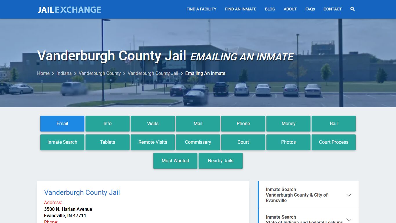 Inmate Text, Email - Vanderburgh County Jail, IN - Jail Exchange